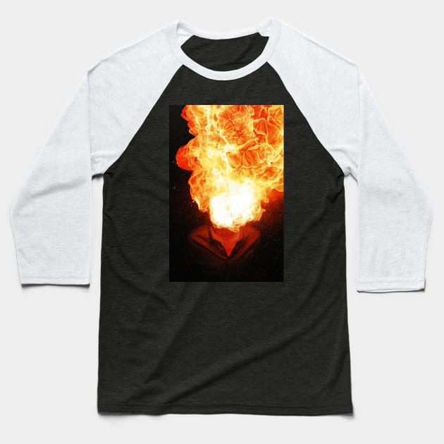 Just A Guy Burning Away Baseball T-Shirt by SeamlessOo